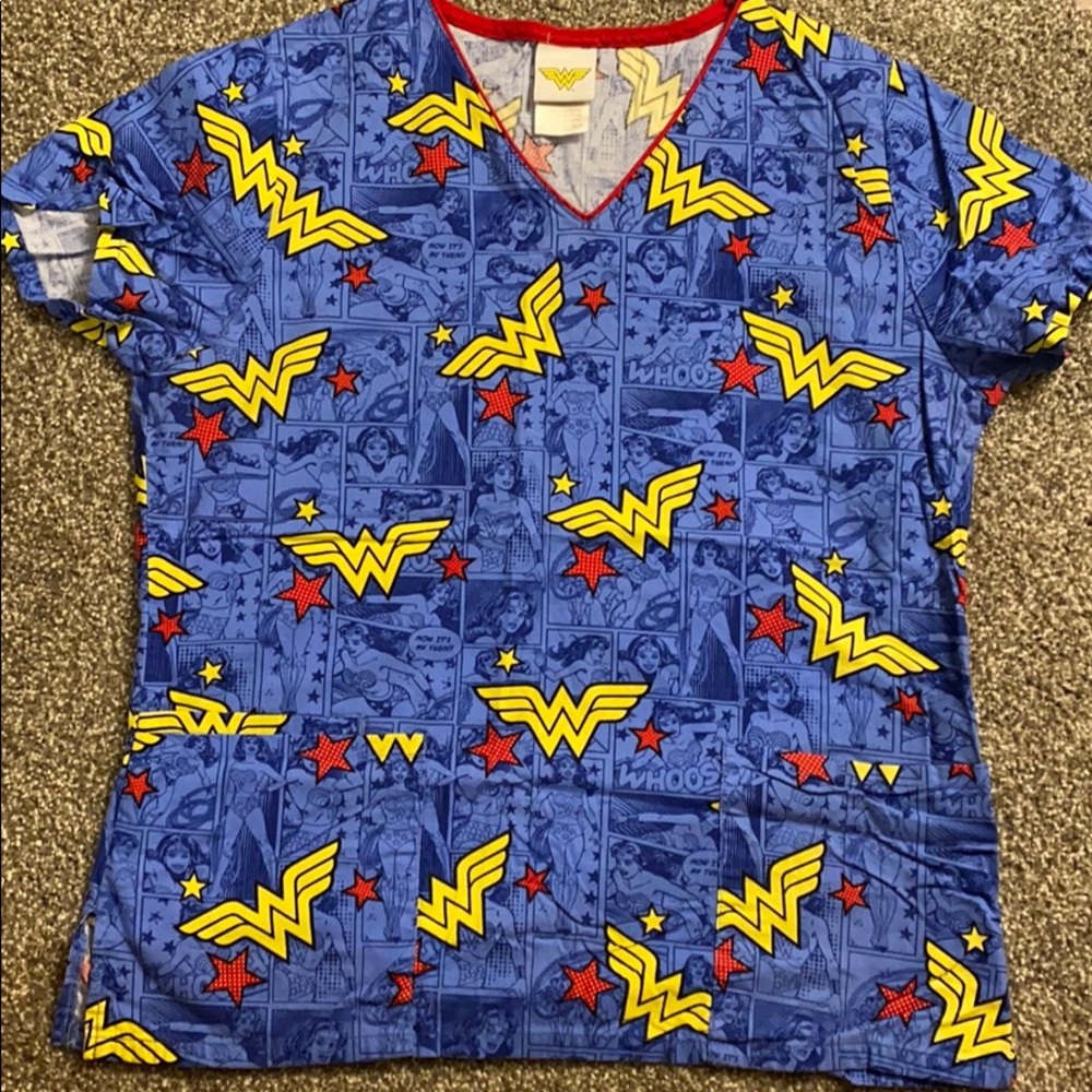 Wonder Woman Scrub Top